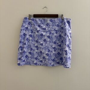 Fusion Golf Women’s XL Purple White Patterned Spring Skort 35” Waist Paisley